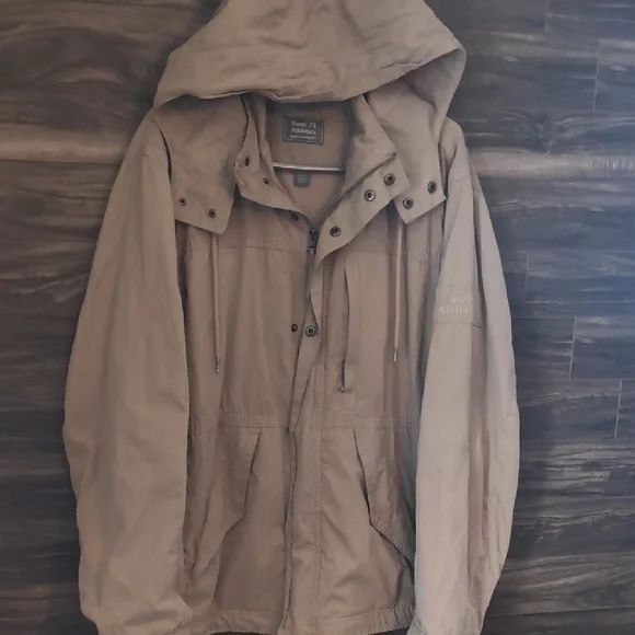 Roots 73 Athletics Hooded Field Jacket - Tan Khaki - Men’s Large - Picture 5 of 7